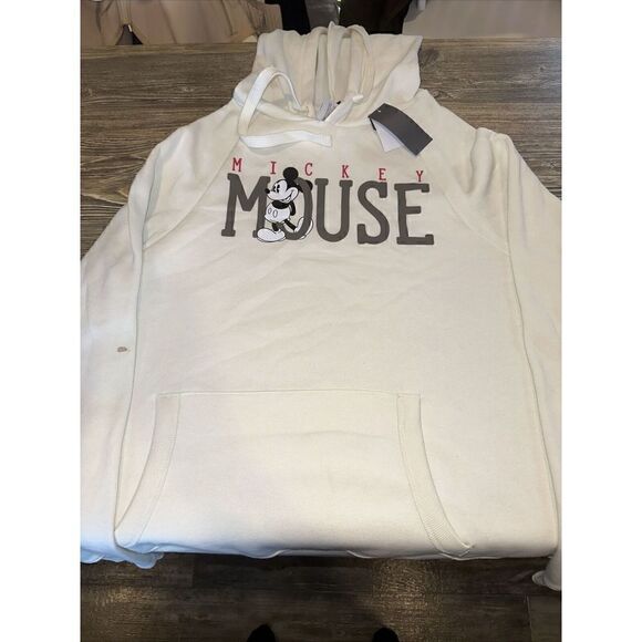 Mickey Mouse Tan Hoodie. Size XSmall. Fleece. NWT. E - Picture 1 of 7